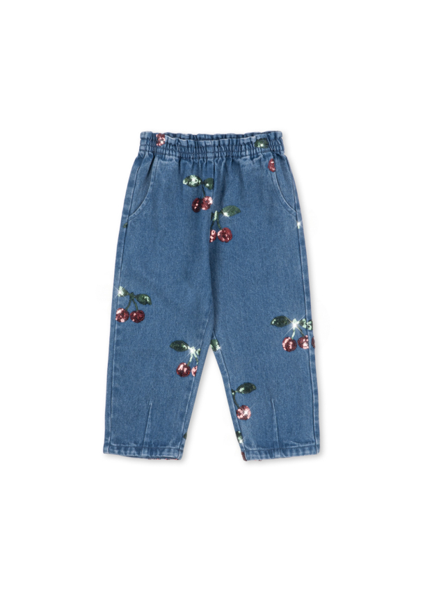 Magot Sequin Frill Pants - Cherry Sequin - Image 1
