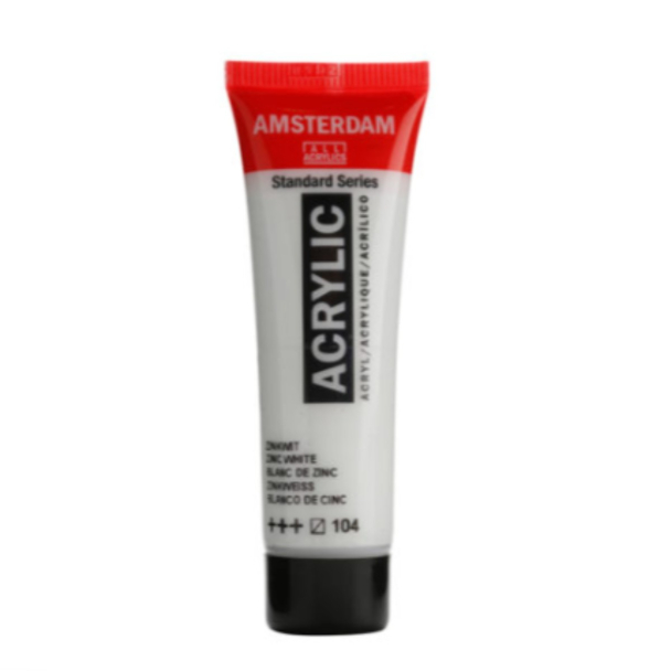 Amsterdam Standard Akryl 20ml - 104 Zinc white