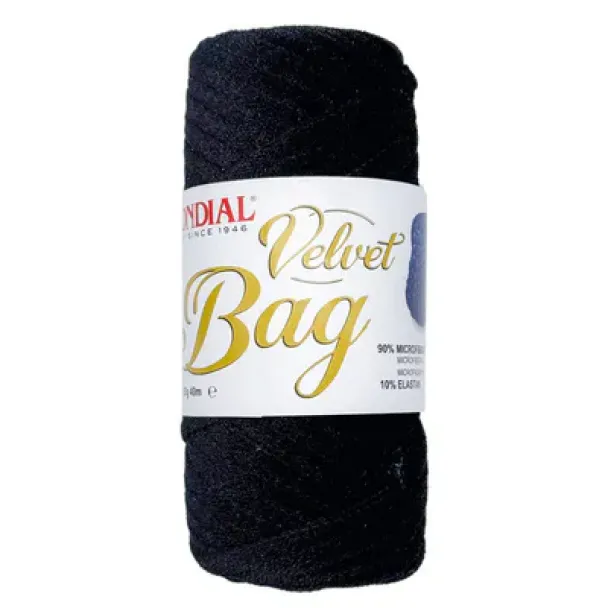 Lane Mondial velvet bag svart 323