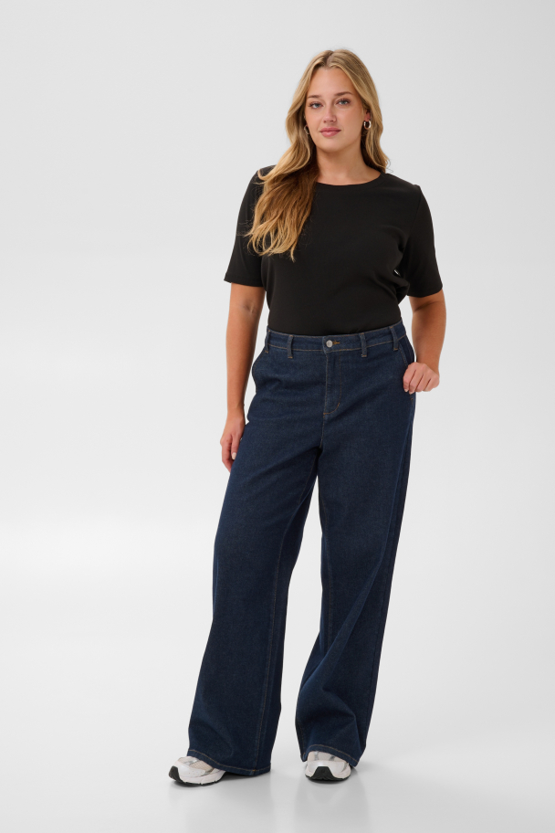 Kaffe Curve Hailey jeans med vide ben - Image 1