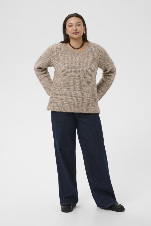 Kaffe Curve Hailey jeans med vide ben - Image 8