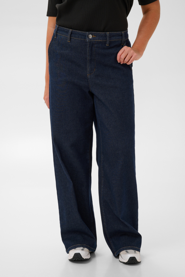 Kaffe Curve Hailey jeans med vide ben - Image 3