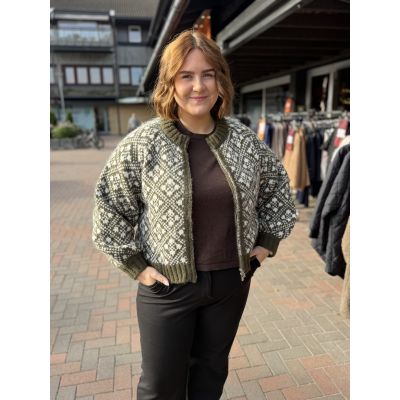VMINGA LS O-NECK ZIP CARDIGAN LCS