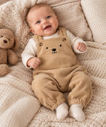 Smilende baby i koselig strikket rede.png