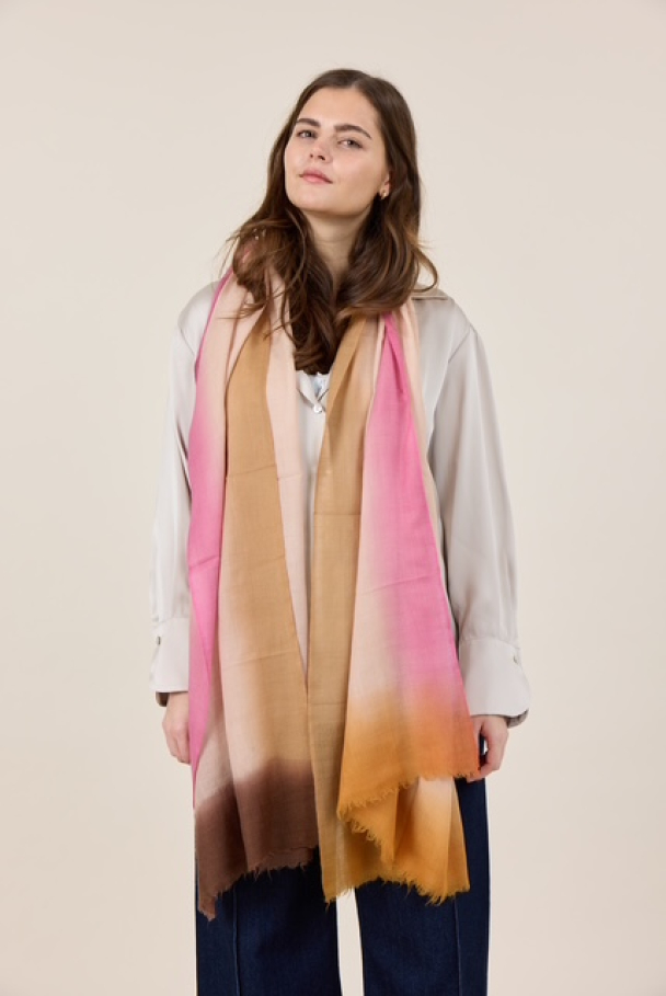 Dip it Scarf Rose/Brown  - Image 2