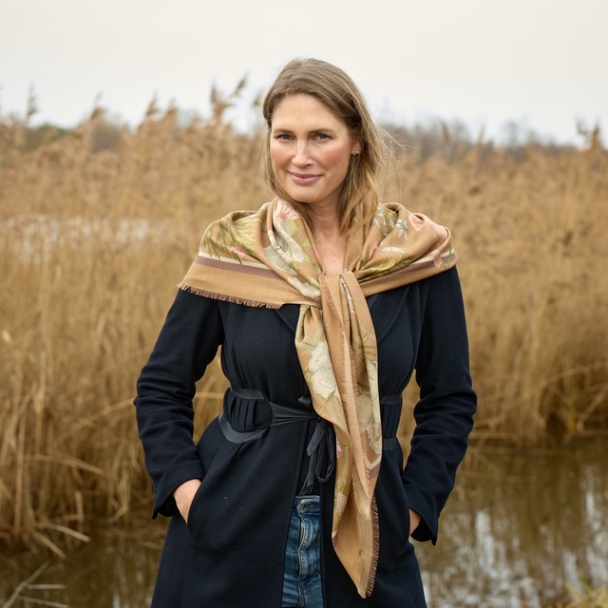Living Garden Scarf Camel  - Image 2