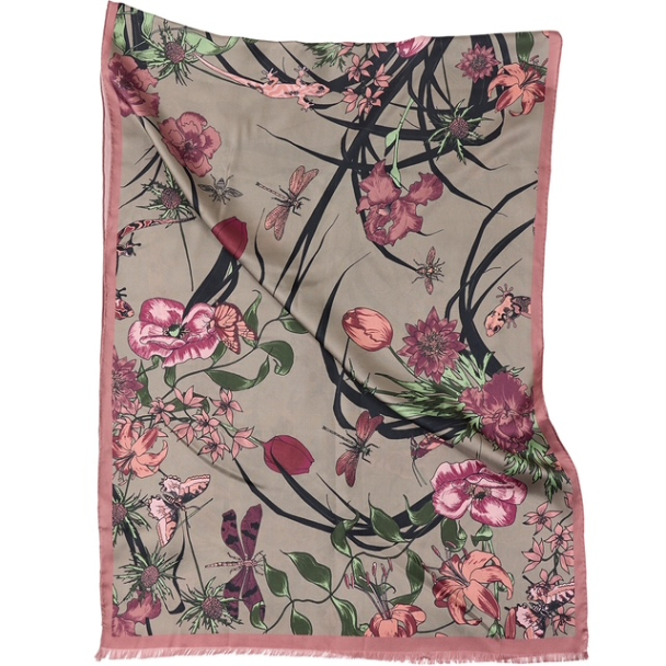 Living Garden Scarf Old Rose  - Image 3
