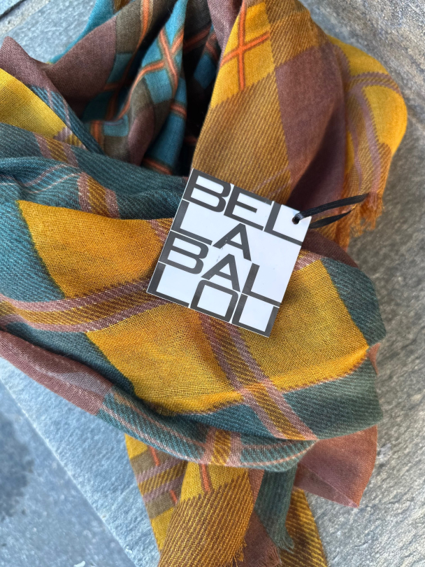 Twill Skjerf Brown/Mustard  - Image 1