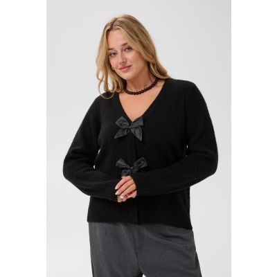 Kaffe Curve Mai cardigan med sløyfer
