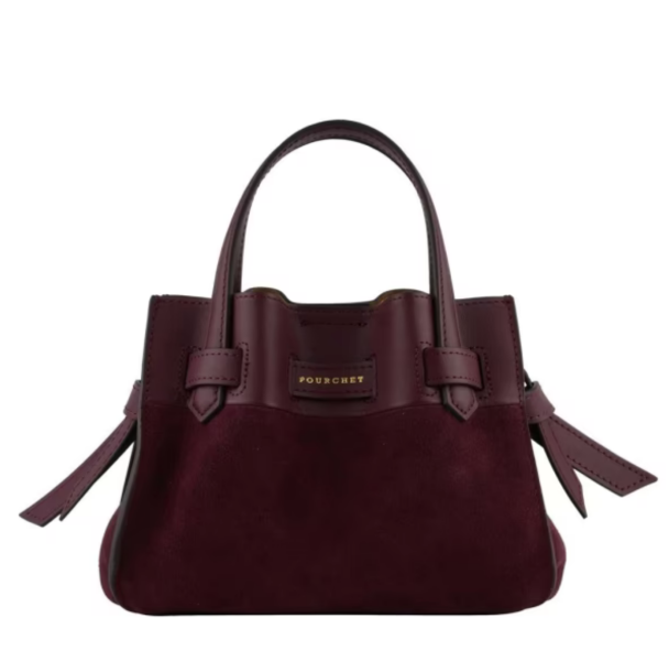 Blossom Suede Large Satchel Bag - Bordeaux