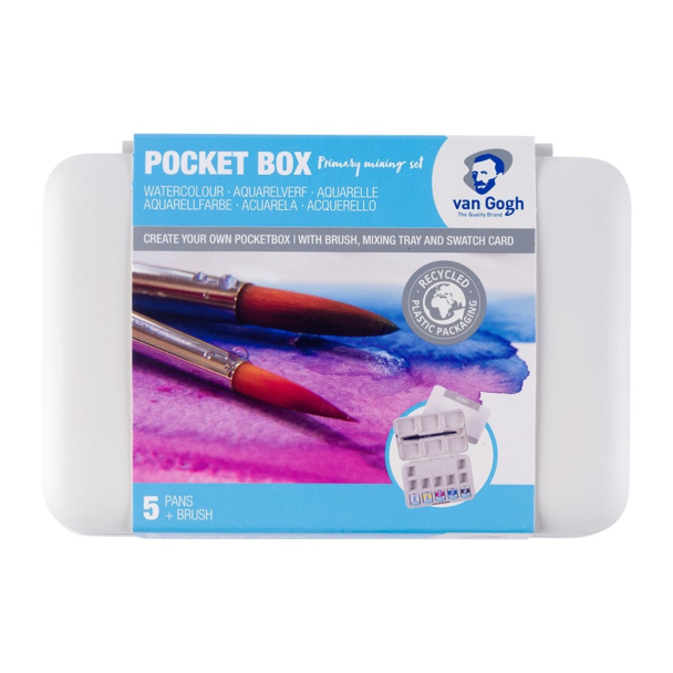 Van Gogh Akvarell Pocketbox Sett – 5 half-pan Primary - Image 1