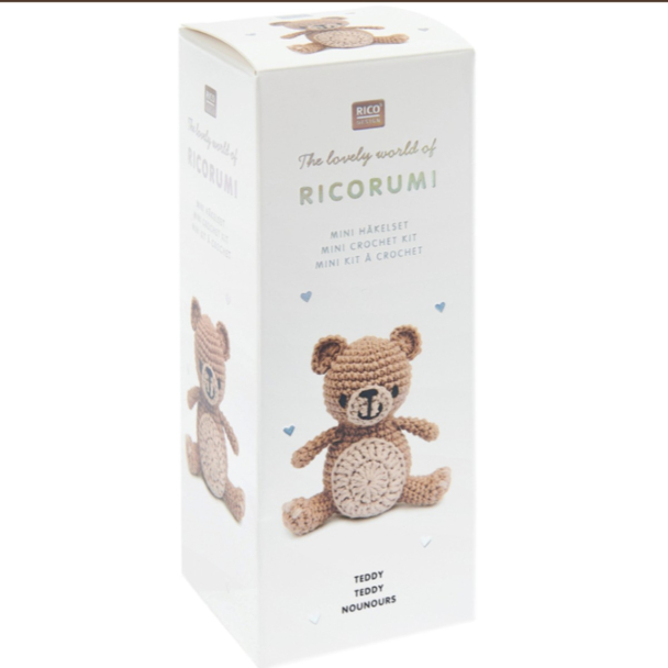 Ricorumi Mini Easy Crochet Kit "Teddy" - Image 1