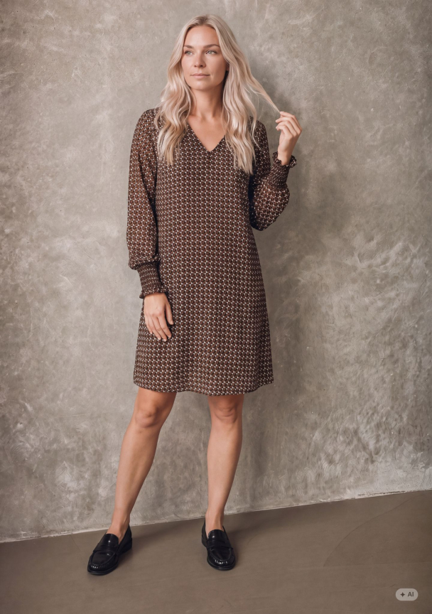  Bitten Pleat Dress - Image 1