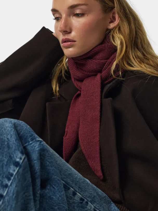 PCKOMMA RIB BIG TRIANGLE SCARF NOOS BC - Image 6