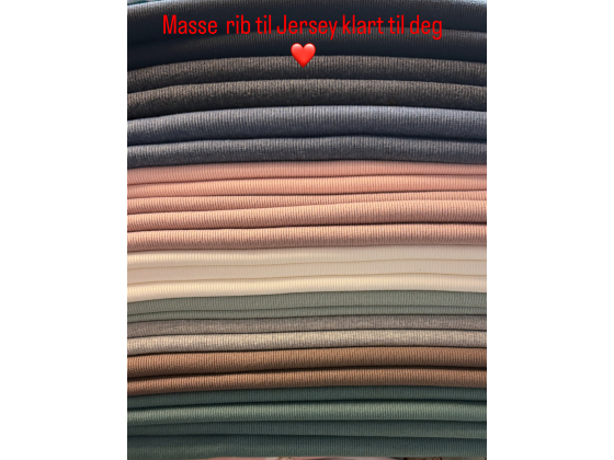 Jersey ribb rundstrikket