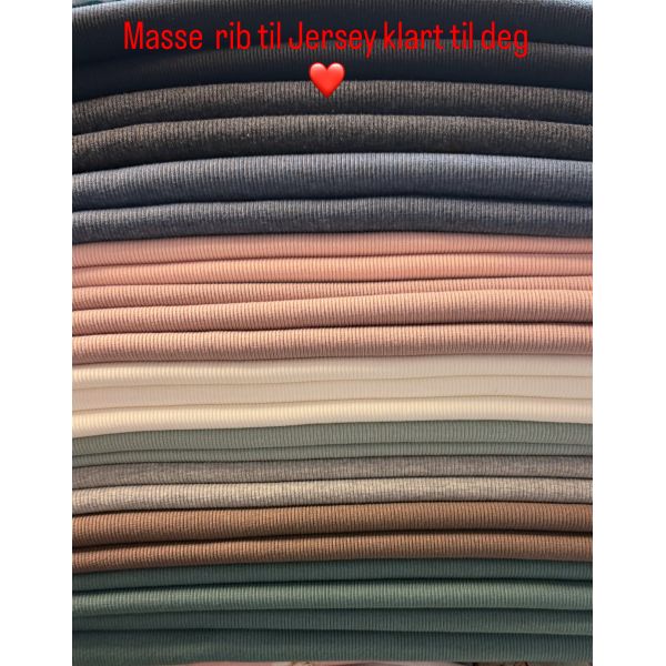 Jersey ribb rundstrikket