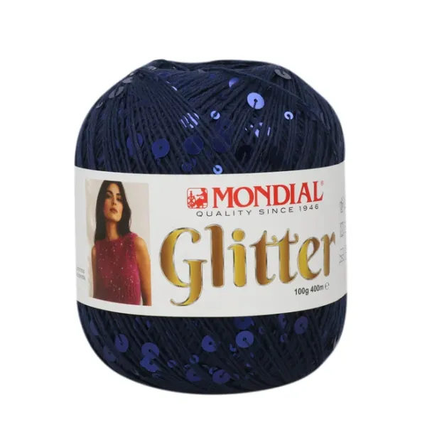 Lane Mondial Glitter blå 237