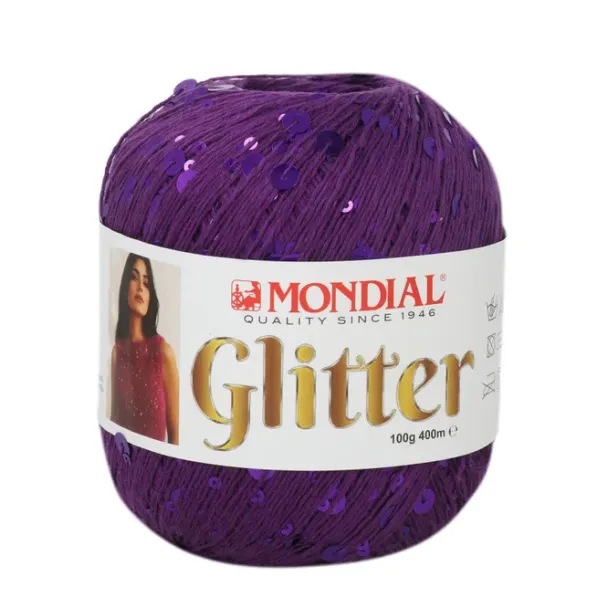 Lane Mondial Glitter lilla 236