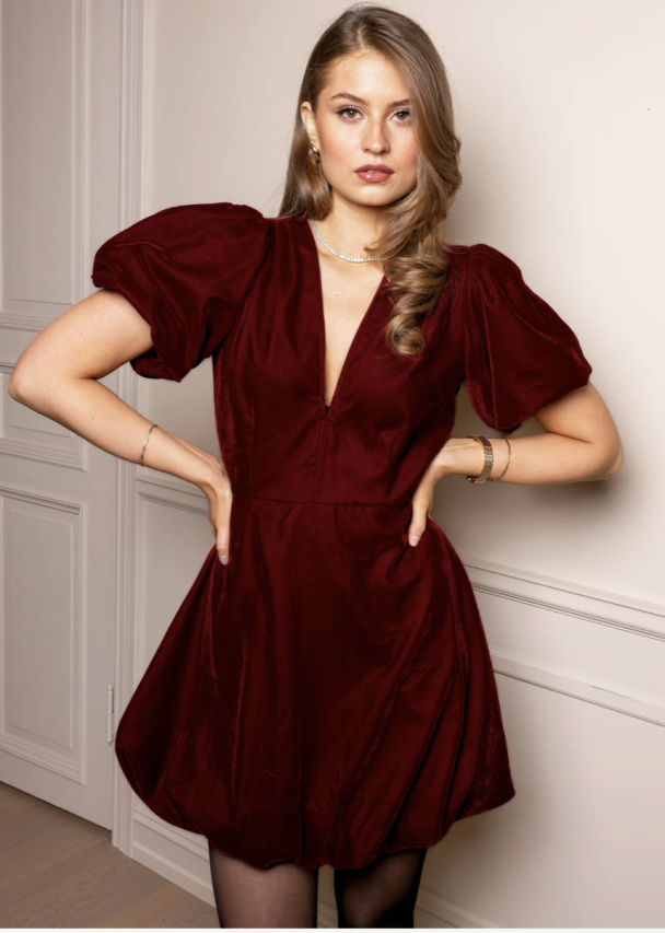 Blake Dress - Velvet Bordeaux - Image 1