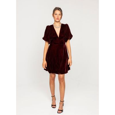 Blake Dress - Velvet Bordeaux
