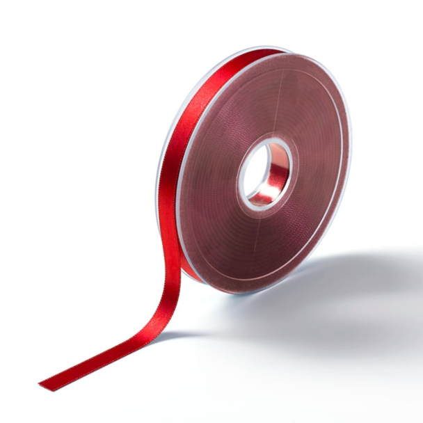 Satinbånd 10mm 25m – Rød