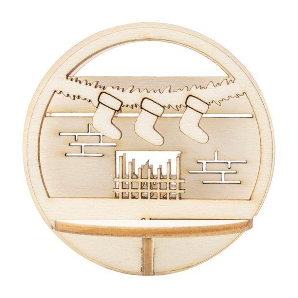Figursett i tre – Julekule Ø: 78mm – Peis