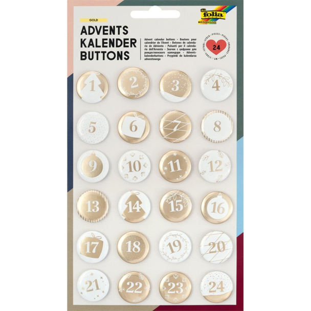 Folia Kalendertall Advent Buttons tall – Gull