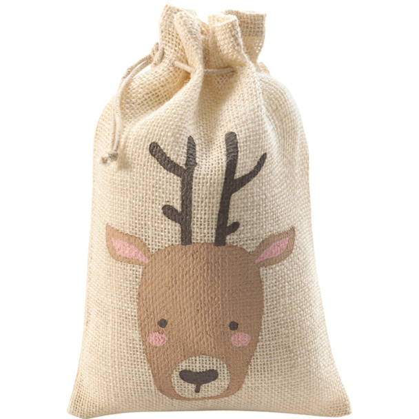Folia Jute Julesekk 17x25cm – Reinsdyr