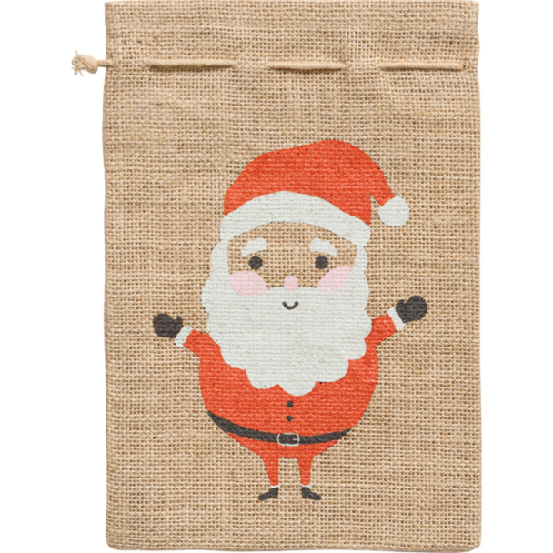 Folia Jute Julesekk 17x25cm – Julenisse