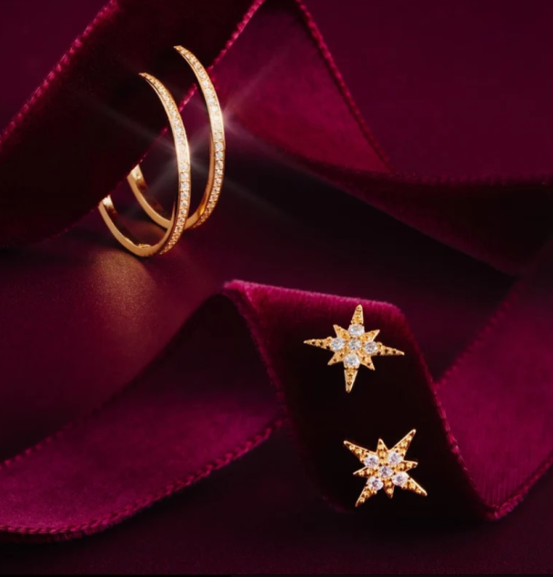 Starburst Stud & Pave Mid-Size Hoop 2 Pack  - Image 3