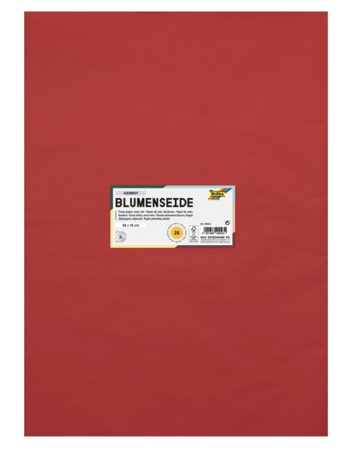 Folia Silkepapir 20g/m – 50x70cm 26ark – 23 julerød