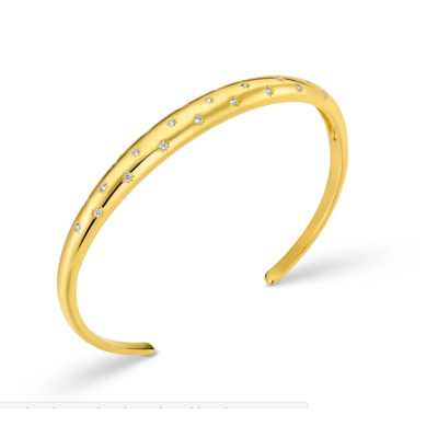 Crystal Starburst Domed Bangle
