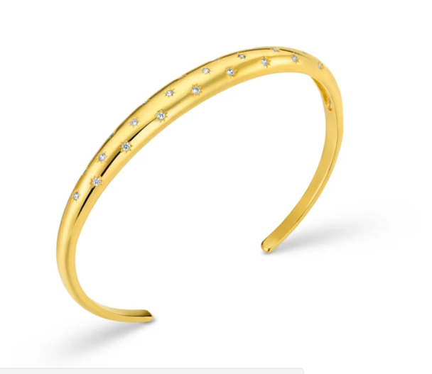 Crystal Starburst Domed Bangle - Image 1