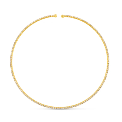 Torque Collar Tennis Necklace