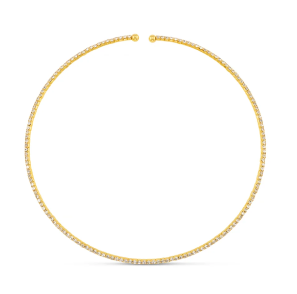 Torque Collar Tennis Necklace - Image 1