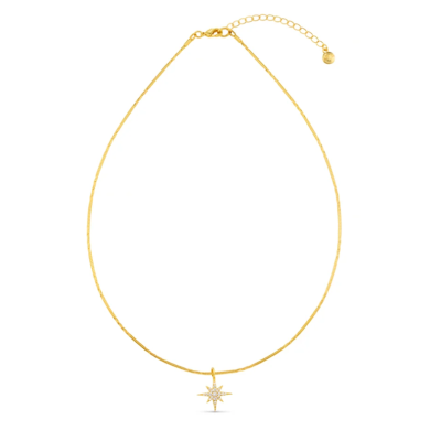 Pave Starburst Torque Necklace