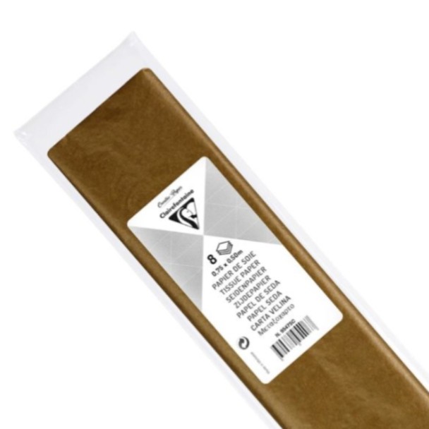Clairefontaine Silkepapir 50x70cm 8ark – Gull