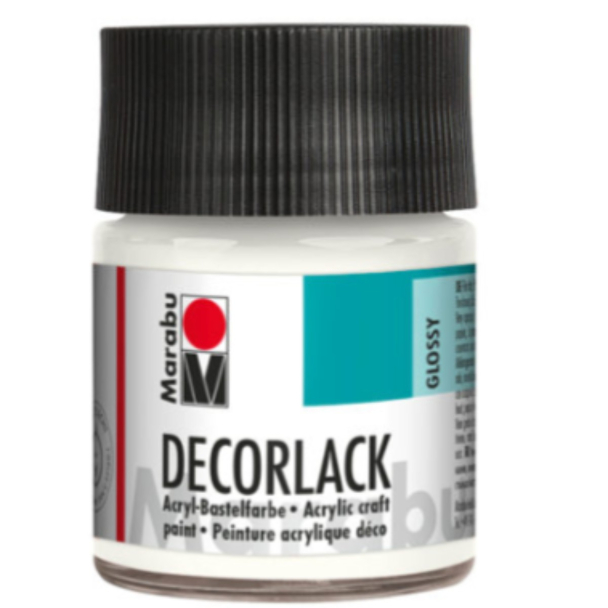 Marabu Decorlack Hobbymaling 50ml – 070 Hvit