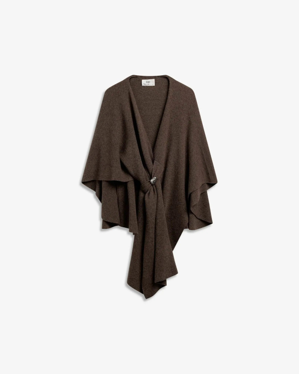 Vail Merino Shawl - Brown Melange - Image 1