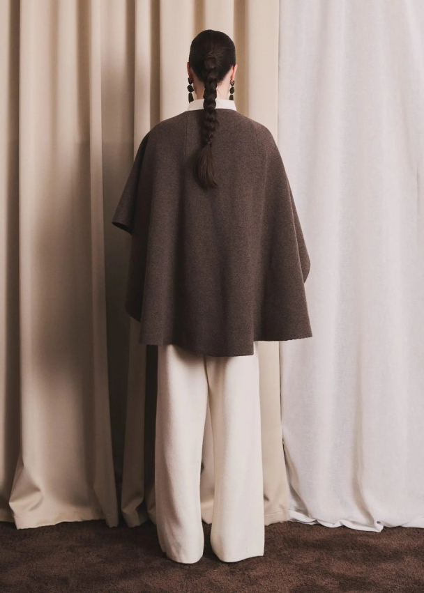 Vail Merino Shawl - Brown Melange - Image 4