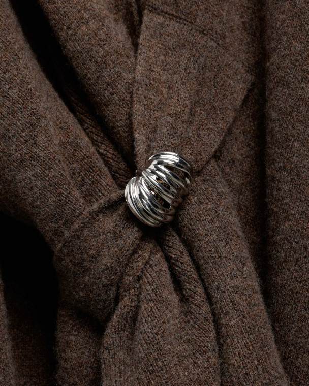 Vail Merino Shawl - Brown Melange - Image 2