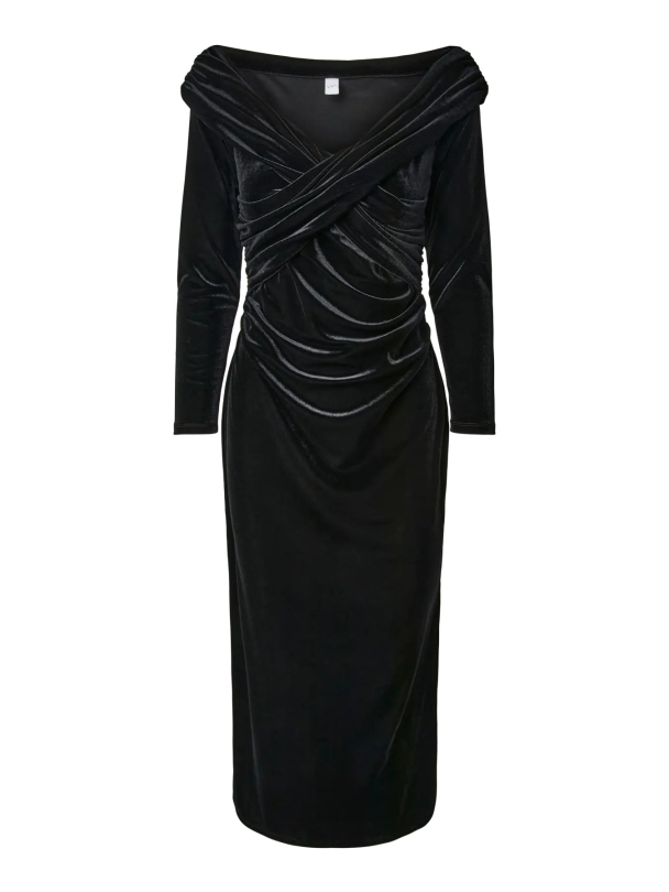 Tvima Off Shoulder Ankle Dress - Black - Image 2