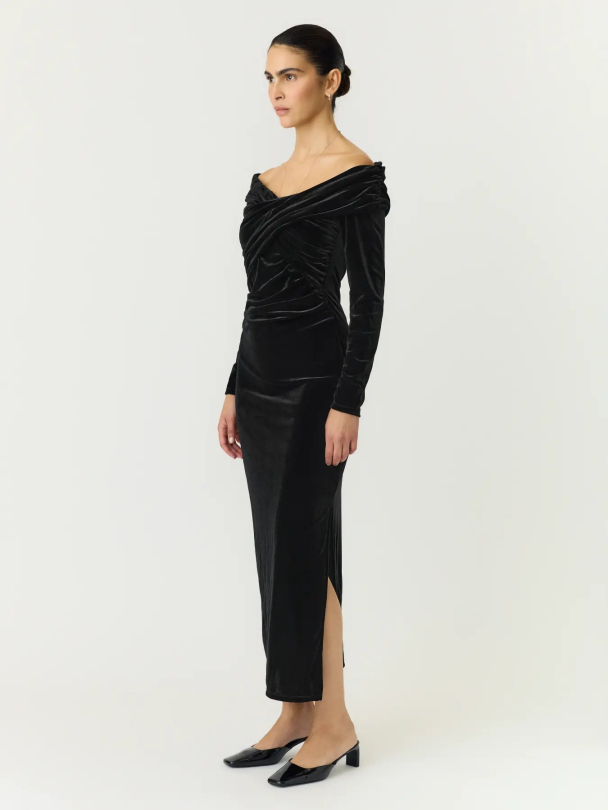 Tvima Off Shoulder Ankle Dress - Black - Image 5