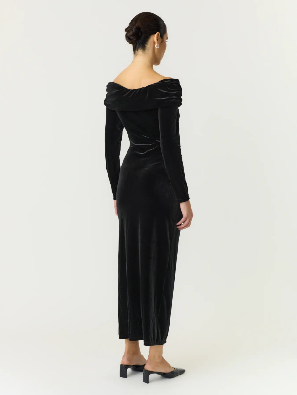 Tvima Off Shoulder Ankle Dress - Black - Image 4