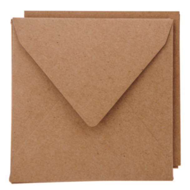 Staz Kort & Konvolutt – 16x16cm 10 stk – 20 Kraft