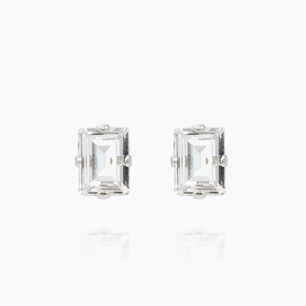 Diora Stud Earrings - Rhodium/Crystal  - Image 1