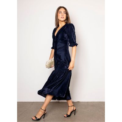 Ophelia Dress - Velvet Blue Sapphire