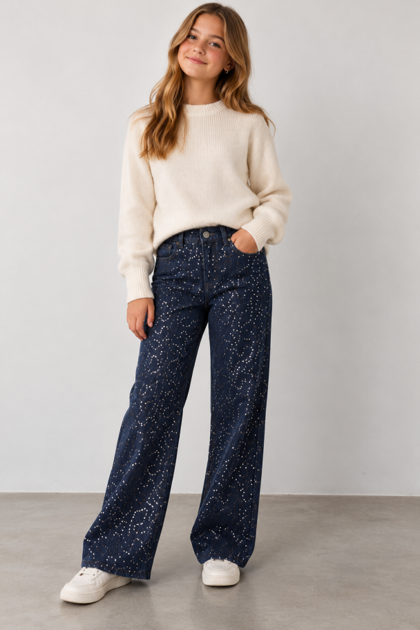 NKFRose wide sequins jeans - Image 1
