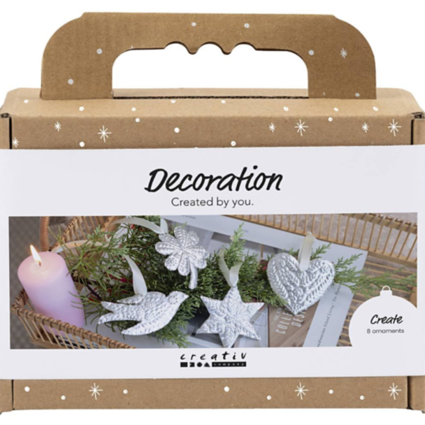 Mini DIY Kit Dekorasjon -  Julepynt, sølv metall - Image 1