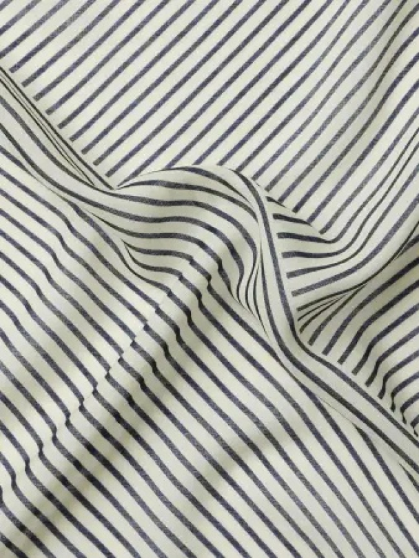 Ria Wool Scarf - Dark Sapphire Stripes - Image 3